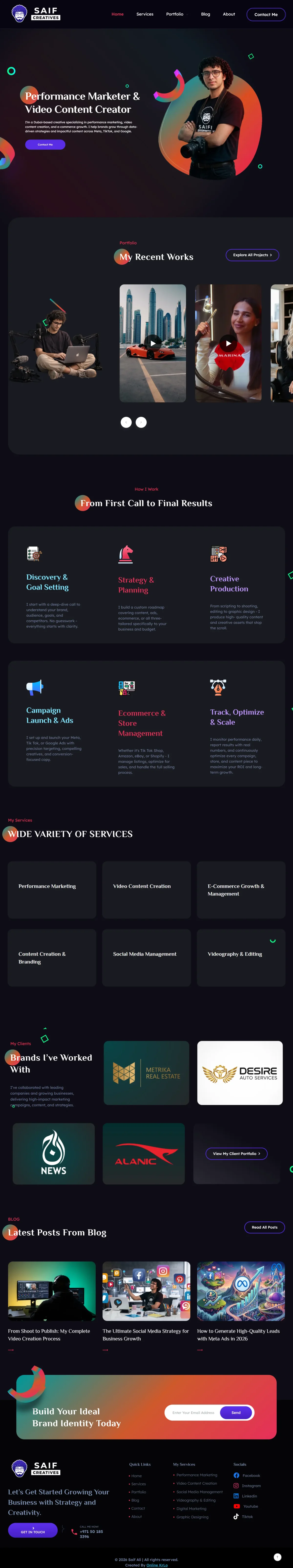 Digital Marketer — Portfolio Website