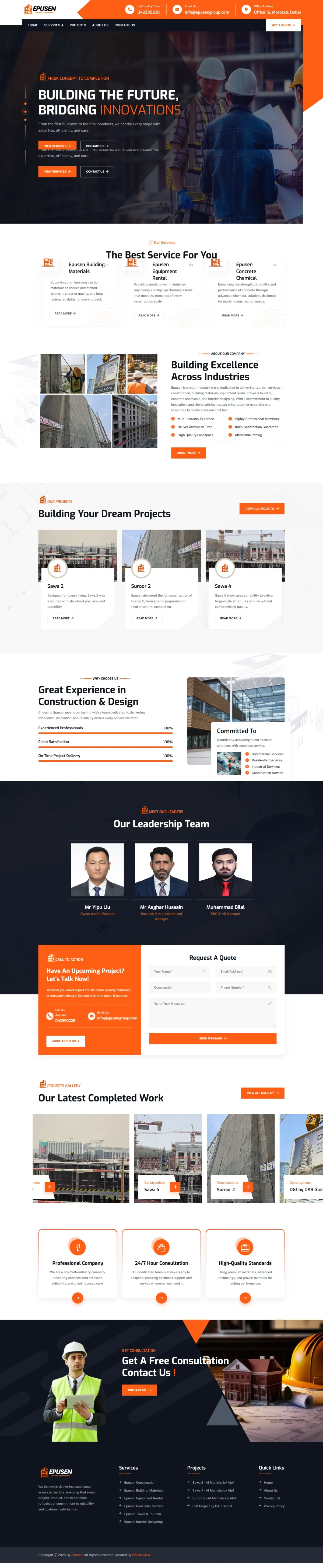 Construction Website For Epusen Group